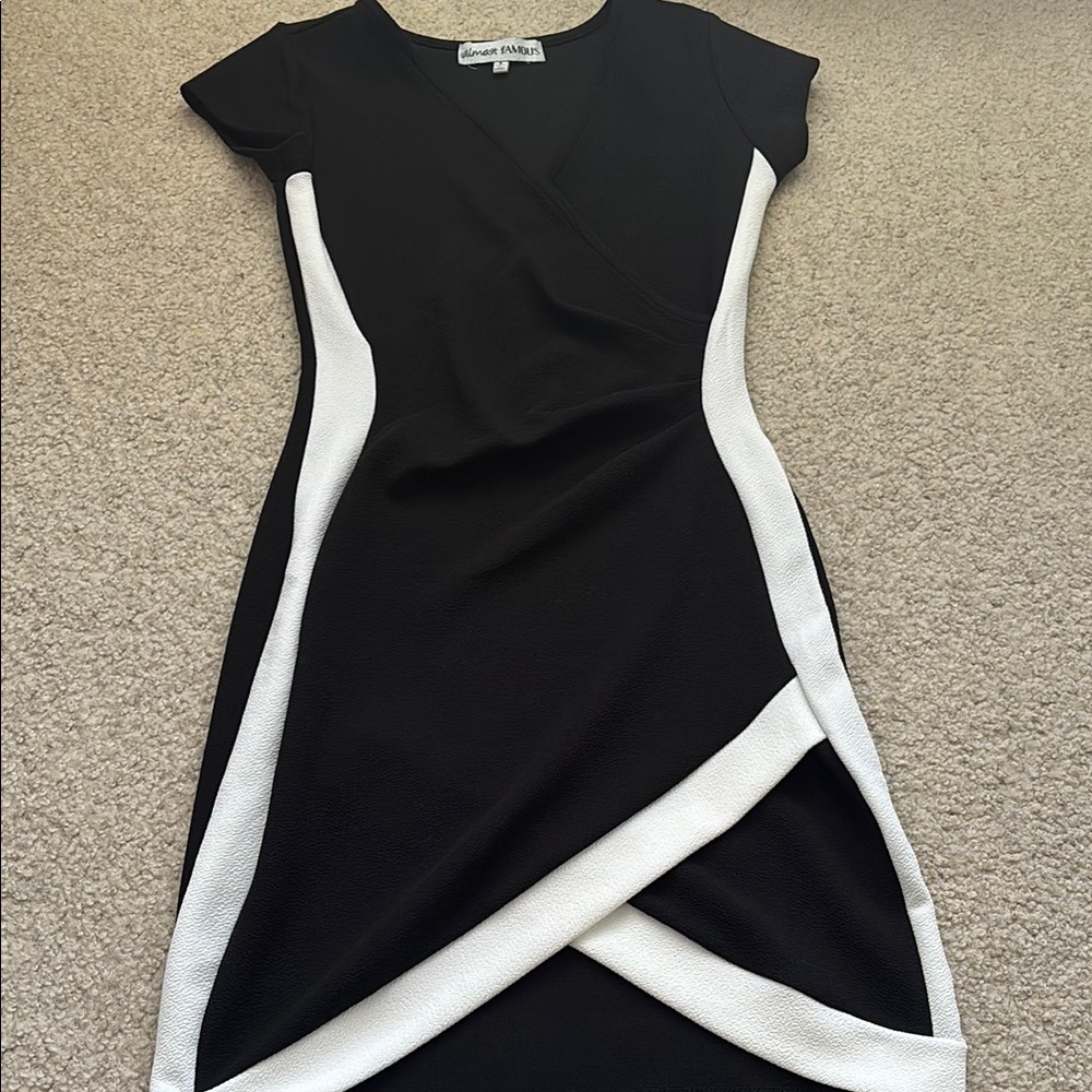 Elegant Black and White Dress
